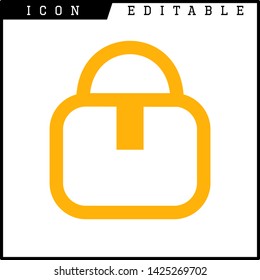bag icon isolated sign symbol vector illustration - vector