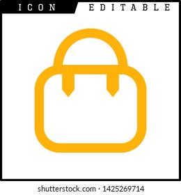bag icon isolated sign symbol vector illustration - vector
