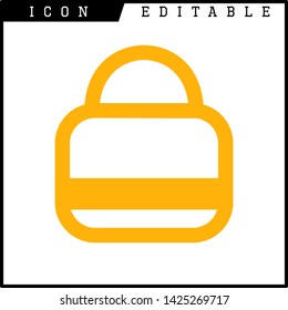 bag icon isolated sign symbol vector illustration - vector