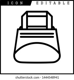 bag icon isolated sign symbol vector illustration - vector 