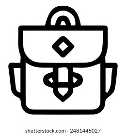 Bag icon with isolated vector