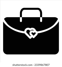 Taschensymbol mit isolierter Vektorgrafik und transparentem Hintergrund