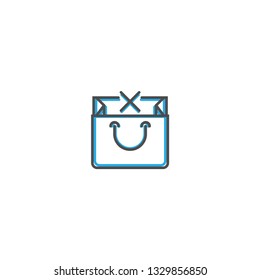 bag icon line design. Business icon vector illustration design