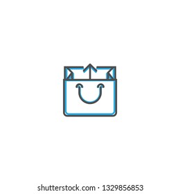 bag icon line design. Business icon vector illustration design