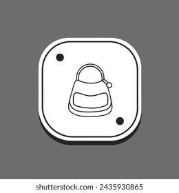 Línea de icono de bolsa en plano. Vector de stock.