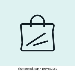 Bag icon line isolated on clean background. Bag icon concept drawing icon line in modern style. Vector illustration for your web site mobile logo app UI design.