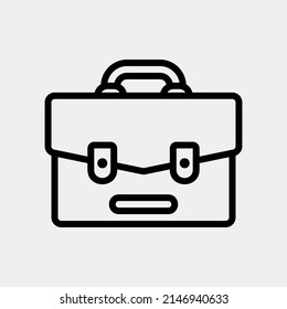 Icono de bolsa en estilo de línea, uso para presentación de aplicación móvil del sitio web