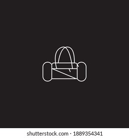 Bag icon line symbol. Isolated vector illustration of icon sign concept for your web site mobile app logo UI design.