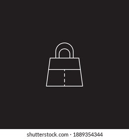Bag icon line symbol. Isolated vector illustration of icon sign concept for your web site mobile app logo UI design.