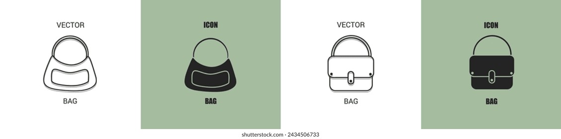 Bag icon line. Bag vector illustration.