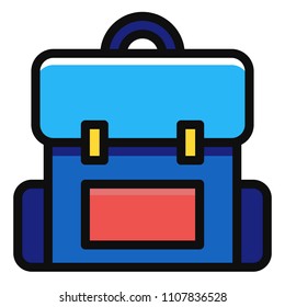 bag icon logo vector backpack 