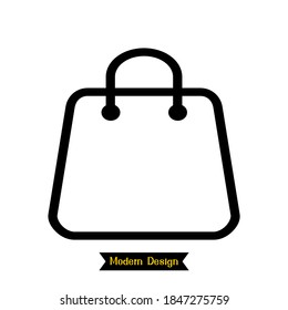 Taschensymbol mit modernem Design. Vektorgrafik
