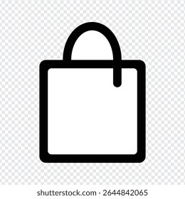 bag icon on transparent background 