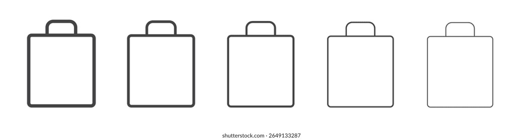 Bag icon outline ilustration vector symbol