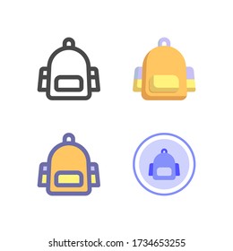 bag icon pack isolated on white background. for your web site design, logo, app, UI. Vector graphics illustration and editable stroke. EPS 10.