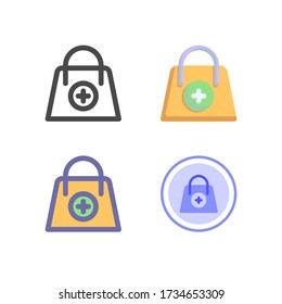 bag icon pack isolated on white background. for your web site design, logo, app, UI. Vector graphics illustration and editable stroke. EPS 10.