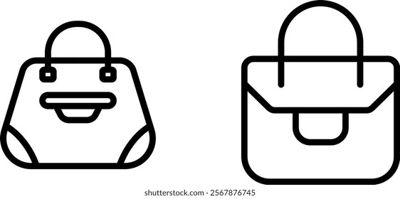 "Bag Icon Representing Fashion, Carrying, and Personal Accessories in Simple and Stylish Design"