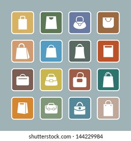 Bag icon set for site