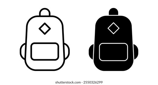 bag Icon set. Symbol isolated white background. vector illustration. color editable.