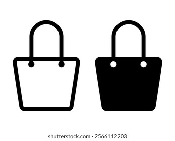 Bag icon set. Vector illustration.