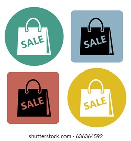 Bag icon set. Vector illustration
