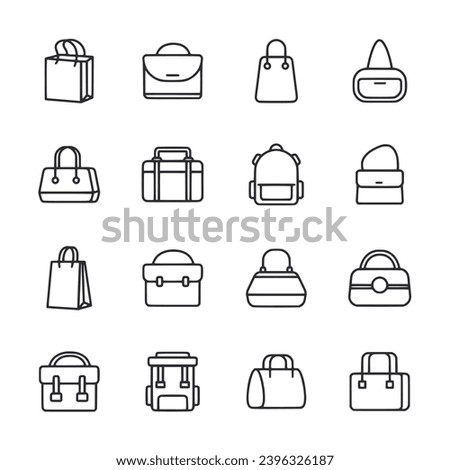Bag icon set vector illustration
