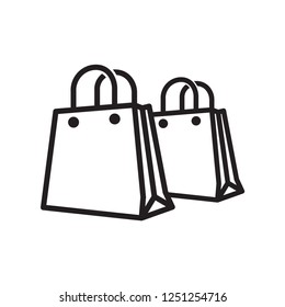 bag icon, shopping bag icon in trendy flat design 