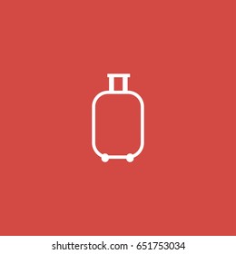 bag icon. sign design. red background