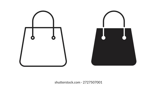 Icono de bolso en elemento de logotipo abstracto de Diseño gráfico moderno de tendencia plana simple