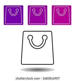 a bag icon. Simple outline vector of Web set for UI and UX, website or mobile application