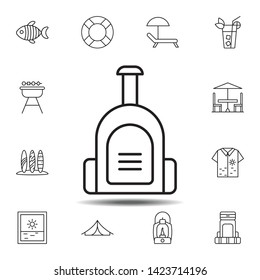 bag icon. Simple thin line, outline vector element of summer icons set for UI and UX, website or mobile application
