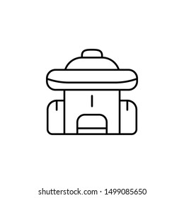 Bag icon. Simple thin line, outline vector of adventure icons for ui and ux, website or mobile application