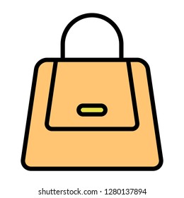 Bag icon. Single high quality bag related icon. Isolated bag symbols in white background. Graphic icons element