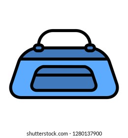 Bag icon. Single high quality bag related icon. Isolated bag symbols in white background. Graphic icons element
