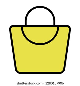 Bag icon. Single high quality bag related icon. Isolated bag symbols in white background. Graphic icons element