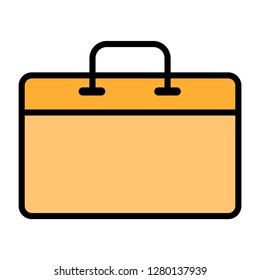 Bag icon. Single high quality bag related icon. Isolated bag symbols in white background. Graphic icons element