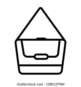 Bag icon. Single high quality bag related icon. Isolated bag symbols in white background. Graphic icons element