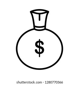 Bag icon. Single high quality bag related icon. Isolated bag symbols in white background. Graphic icons element
