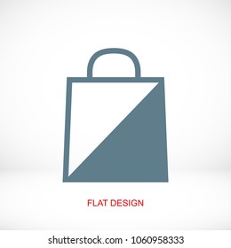 bag icon, stock vector illustration flat design style