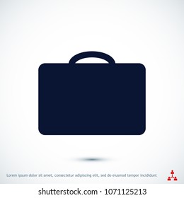 bag icon, stock vector illustration flat design style