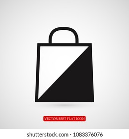 bag icon, stock vector illustration flat design style