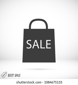 bag icon, stock vector illustration flat design style