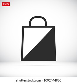 bag icon, stock vector illustration flat design style