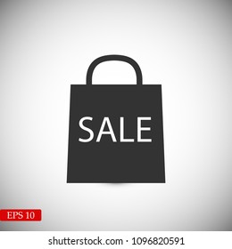 bag icon, stock vector illustration flat design style