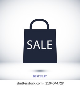bag icon, stock vector illustration flat design style