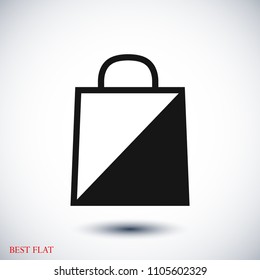 bag icon, stock vector illustration flat design style
