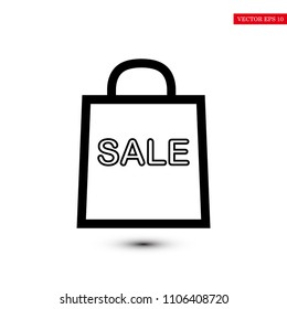 bag icon, stock vector illustration flat design style