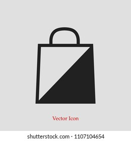 bag icon, stock vector illustration flat design style
