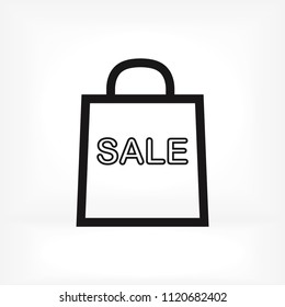 bag icon, stock vector illustration flat design style