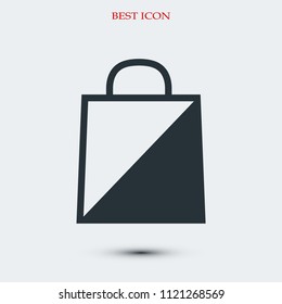 bag icon, stock vector illustration flat design style